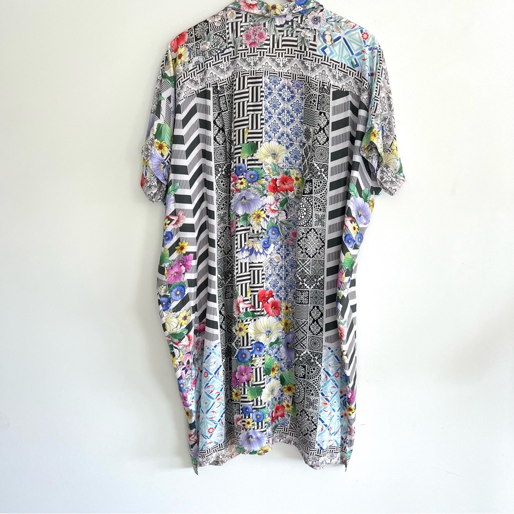 JOHNNY WAS Madrigal Muse Floral Silk Printed Over The Knee Dress Sz M NWOT - Picture 10 of 16